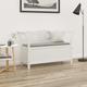 vidaXL Bench White 107x45x75.5 cm Solid Wood Fir