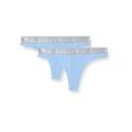 Emporio Armani Damen Emporio Armani Women's Iconic Microfiber Thong Panties, Periwinkle, XL EU