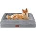 Orthopedic Medium Dog Bed - Removable Memory Foam Bolster Pet Bed with Washable Cover