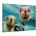 Canvas Wall Art Underwater Seals Sealife Framed Oil Paintings On Canvas Wall Art Abstract Art Canvas Paintings Picture Wall Art Modern Wall Decor for Bedroom Living Room Home Wall 08x12inch