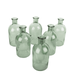 Koyal Wholesale Glass Bud Vases Small Apothecary Bottles Bulk Decorative Jars Vintage Green Set of 6
