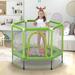 Kacho 55 Mini Trampoline for Kids Kids Trampoline with Safety Enclosure Net and Ball Pit Ball Indoor Outdoor Mini Trampoline for Toddlers Small Trampoline Birthday Gifts for Boy and Girl Green