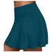 Leesechin Clearance Skirt for Women A-Frame Tennis Skirts Run yoga Inner Shorts Elastic Sports Golf Pockets Hakama