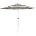 Northlight 9.75ft Outdoor Patio Market Umbrella with Hand Crank and Tilt Beige