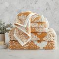 6-Piece Damask Towel Set by BrylaneHome in Ivory
