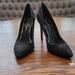 Jessica Simpson Shoes | Jessica Simpson Black Sparkle Sequin Beaded Pointed Toe Heels Shoes Size 8.5 | Color: Black | Size: 8.5