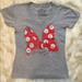 Disney Tops | Disney Minnie Mouse Gray/Red V-Neck Tops T-Shirts | Color: Gray/Red | Size: S