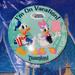 Disney Other | Disneyland Exclusive Donald Duck & Daisy Duck Button Pin | Color: Blue/Green | Size: 3 Inches In Diameter. 9 1/2 Circumference