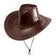 Widmann - Cowboy Hut aus Kunsleder, Ranger, Sheriff, Cowgirl, Western