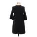 Moth Casual Dress - Shift: Black Solid Dresses - Women's Size X-Small