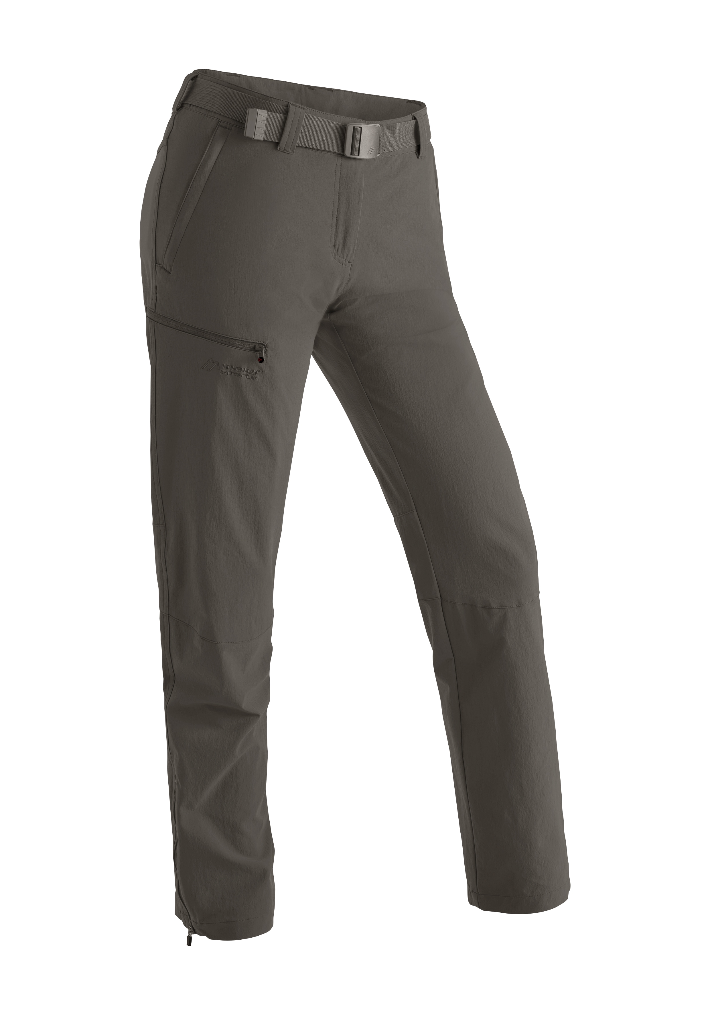 Funktionshose MAIER SPORTS "Inara slim", Damen, Gr. 72, Langgrößen, braun (schlamm), 90% Polyamid, 10% Elasthan, Hosen, Herren Wanderhose, atmungsaktive Outdoor-Hose, 4 Taschen, Slim Fit Image