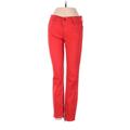 Gap Jeans - Low Rise Skinny Leg Denim: Red Bottoms - Women's Size 00 - Colored Wash