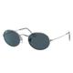 Ray-Ban RB3547 Oval Sunglasses Silver Frame Blue Lens 51 RB3547-003-R5-51