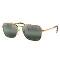 Ray-Ban RB3636 New Caravan Sunglasses Legend Gold Frame Silver/Blue Chromance Lens Polarized 55 RB3636-9196G6-55