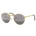 Ray-Ban RB3637 New Round Sunglasses Legend Gold Frame Silver/Grey Chromance Lens Polarized 50 RB3637-9196G3-50