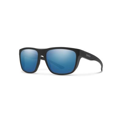 Smith Optics Barra Sunglasses Matte Black Frame ChromaPop Glass Polarized Blue Mirror Lens 20522300360QG