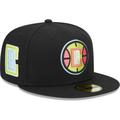 Men's New Era Black LA Clippers Color Pack 59FIFTY Fitted Hat