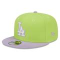 Men's New Era Neon Green/Purple Los Angeles Dodgers Spring Basic Two-Tone 9FIFTY Snapback Hat