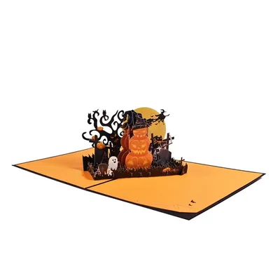 Carte de vœux citrouille 3D pop-...