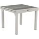 Table de jardin extensible Piazza gris smoke & blanc 8 places en aluminium traité époxy - Hespéride