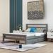 58.3" Pine Full size Platform Bed with two Drawers and Headboard, Solid Wood Bed Slats Support, for Bedroom, Storage bed