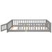 Finka Floor Platforms Bed w/ Fence & Door by Harriet Bee in Gray | 17.5 H x 63.7 W x 79.5 D in | Wayfair 9173365D6EBF49D0948C15CE7DE6F145