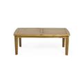 Millwood Pines Kerstanski Wooden Outdoor Coffee Table Wood in Brown/White | 17 H x 43.25 W x 23.5 D in | Wayfair A997726AE1CA4D9C86FAC531C37D6DBD