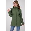 Softshellmantel DEPROC ACTIVE "PEAK ROBSON WOMEN", Damen, Gr. 48 (XL), grün (dunkelgrün), 96% Polyester; 4% Elastan mit TPU Membrane, casual, Langarm mit verstellbarem Klettverschluss, Mäntel, auch in Großen Größen erhältlich