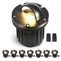Gardenreet Brass Outdoor In Ground Well Lights 12V LED Low Voltage Landscape Lights for Garden Walkway Without MR16 Bulb(Beacon Top) 8 Pack