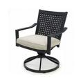 Patio Master 108350 Four Seasons Highland Cast Aluminum Swivel Rocker Dining Chair