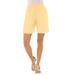 Plus Size Women's Soft Knit Short by Roaman's in Banana (Size 3X)