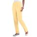 Plus Size Women's Straight-Leg Soft Knit Pant by Roaman's in Banana (Size 6X) Pull On Elastic Waist