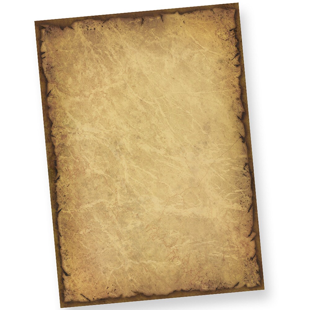 TATMOTIVE Briefpapier Karton Vintage Retro DIN A4, 170 g/qm Beidseitig bedruckbar, 100 Blatt - für Basteln, Speisekarten Papier