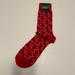 J. Crew Underwear & Socks | J. Crew Heart Socks | Color: Red/White | Size: Os