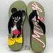 Disney Shoes | Disney Mickey Mouse Flip Flops. Sz L Women. Camouflage Green W/ Mickey Mouse | Color: Green/Red | Size: L (9/10) Women’s