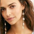 Free People Jewelry | Free People Night Shore Dangle Earrings | Color: Gold/White | Size: Os