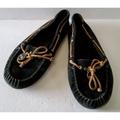 Coach Shoes | Coach Antonia Suede Leather Shearling Lined Slip On Loafers Black Size 8.5 | Color: Black | Size: 8.5