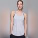 Lululemon Athletica Tops | Lululemon Athletica Tops Lululemon Racerback Tank Top | Color: Gray/White | Size: 8