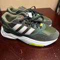 Adidas Shoes | Adidas Mens Olive Gray Retropy F90 Hp8031 Low Top Athletic Running Shoes Us 12 | Color: Gray/Green | Size: 12