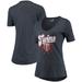 Women's 5th & Ocean by New Era Heathered Navy Minnesota Twins Vintage Scoop Neck T-Shirt