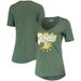 Women's 5th & Ocean by New Era Green Oakland Athletics Vintage Scoop Neck T-Shirt