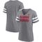 Women's Heather Gray Oklahoma Sooners Time Out Fashion V-Neck T-Shirt
