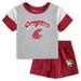 Preschool & Toddler Gray/Crimson Washington State Cougars T-Shirt Shorts Set