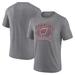 Men's Fanatics Branded Heather Gray Wisconsin Badgers Laurel Original Throwback T-Shirt