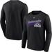 Men's Majestic Black Colorado Rockies Walk-Off Long Sleeve T-Shirt