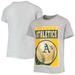 Youth Heathered Gray Oakland Athletics Team Baseball Card T-Shirt