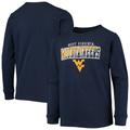 Youth Navy West Virginia Mountaineers Logo Long Sleeve T-Shirt