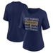 Women's Fanatics Branded Navy West Virginia Mountaineers Repeat Overlay T-Shirt