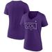 Women's Fanatics Branded Purple Colorado Rockies Top Billing V-Neck T-Shirt