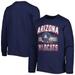 Youth Navy Arizona Wildcats Wordmark Helmet Long Sleeve T-Shirt